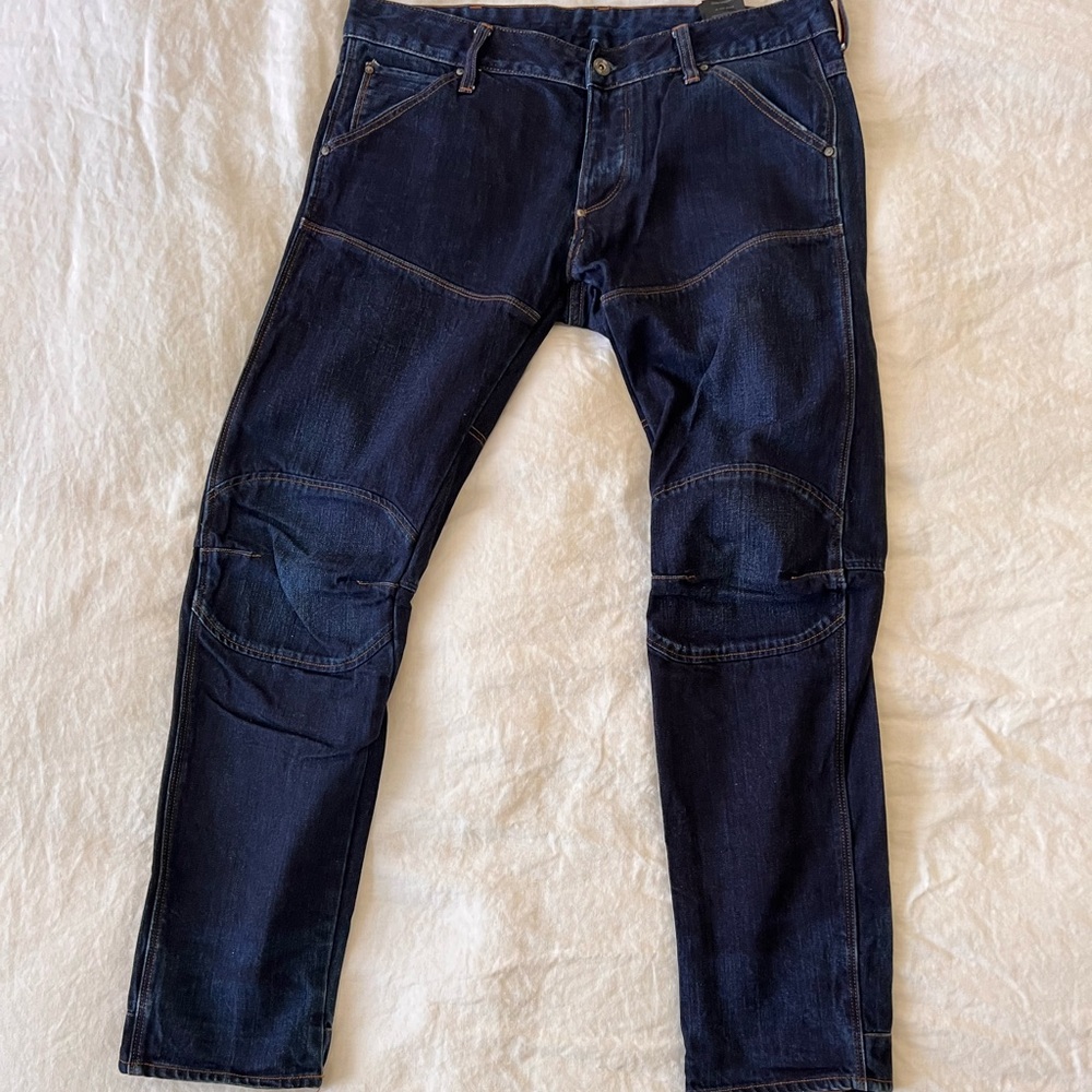 G-Star Raw Elwood 5620 bike jeans, featuring a low tapered fit
